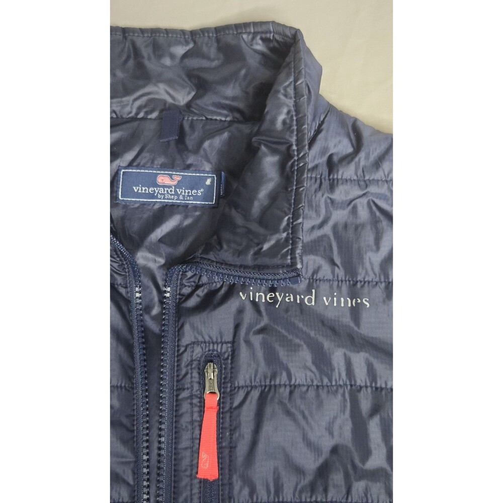 Vineyard Vines Vest Youth XL MS Blue Full Zip Puffer Primaloft Softshell Regular